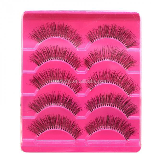 Mejora tu juego de maquillaje con 5 pares de pestañas falsas A21 y estilo natural largo 5