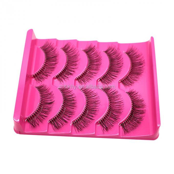 Mejora tu juego de maquillaje con 5 pares de pestañas falsas A21 y estilo natural largo 4