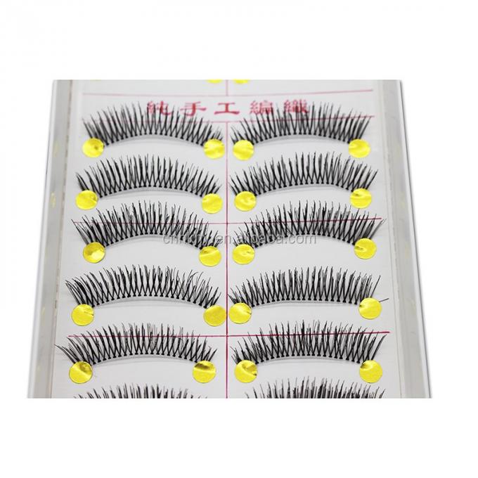 Taiwán Fibra pestañas falsas pegamento para ojos grandes M14 negro natural QBEKA 10 pares mujeres 3