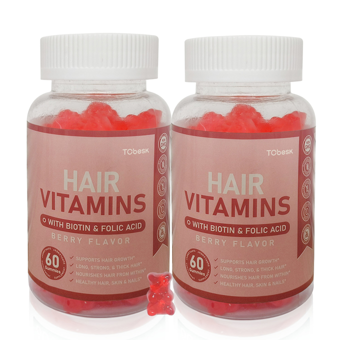 Vitaminas para el cabello con ácido fólico de biotina 0